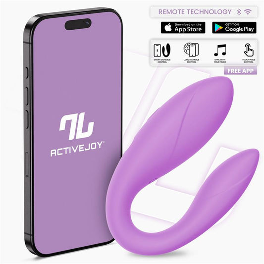 Couple Toy with App Flexible Silicone Lavender