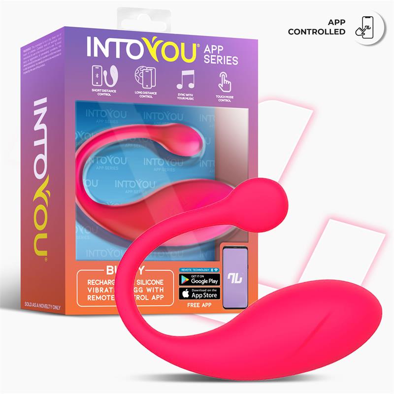 Bulby Vibrating Egg with App Dark Pink