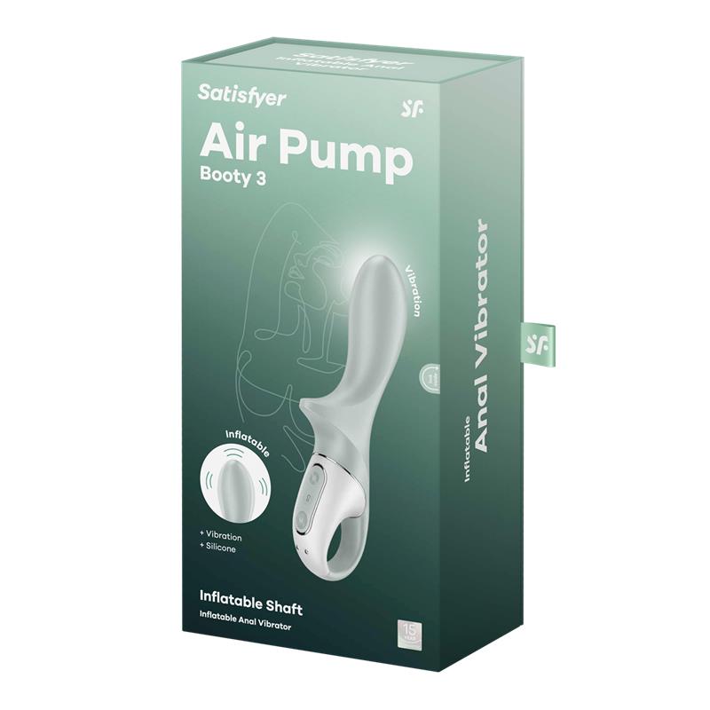 Air Pump Booty 3 Inflatable Anal Grey Green