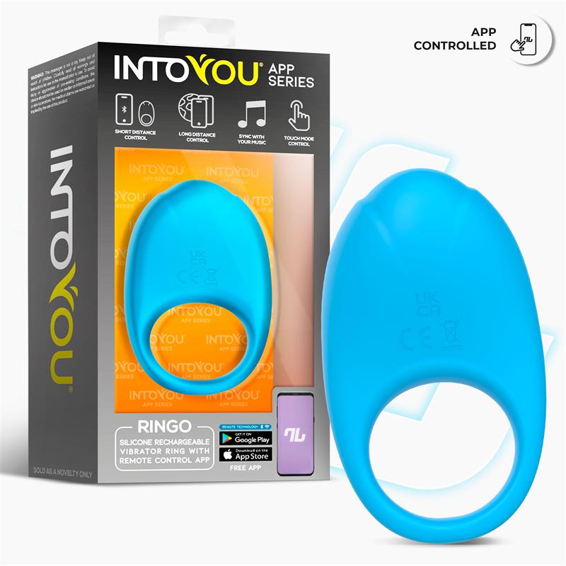 Ringo Vibrating Ring with App Unibody Blue