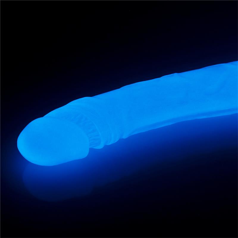 Double Dildo Lumino 145 Blue Light