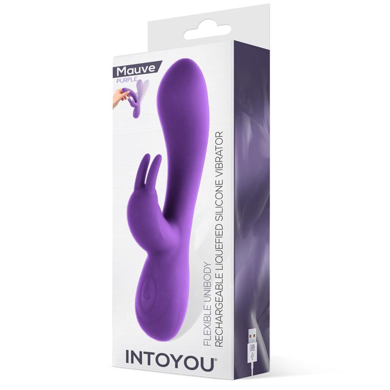 Mauve Mauve Liquefied Silicone Unibody Vibe USB Purple