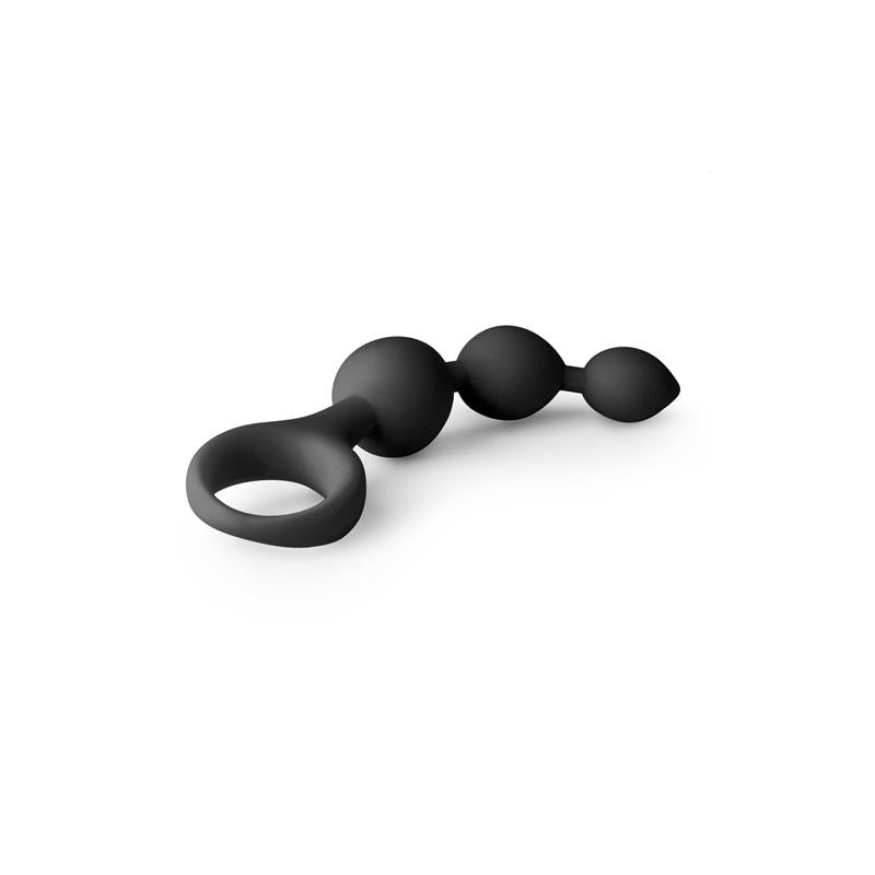 Black Silicone Anal Bead Dildo