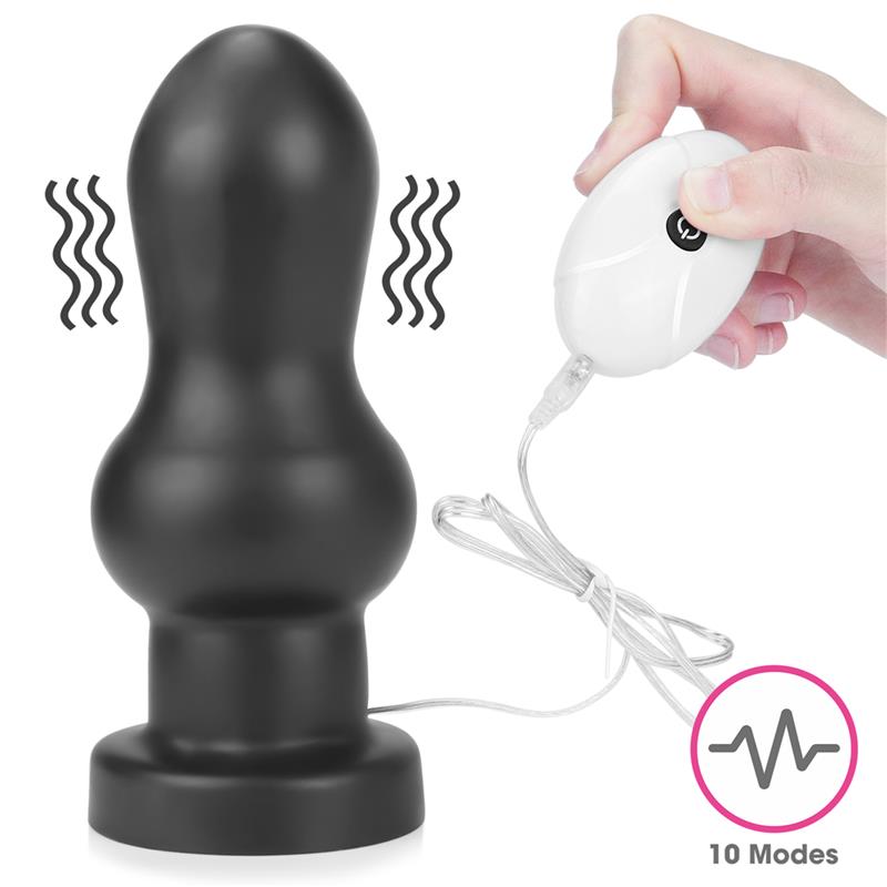 Vibrating Anal Plug King Sized 7 Black