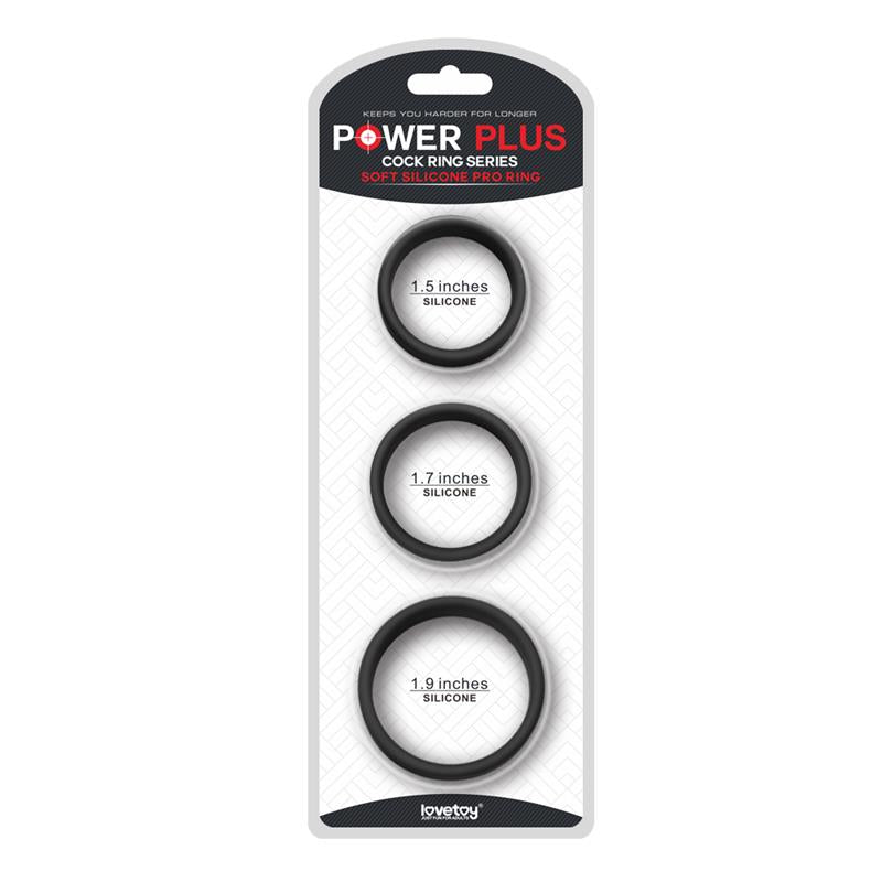 Pack of 3 Penis Ring Power Ring Black