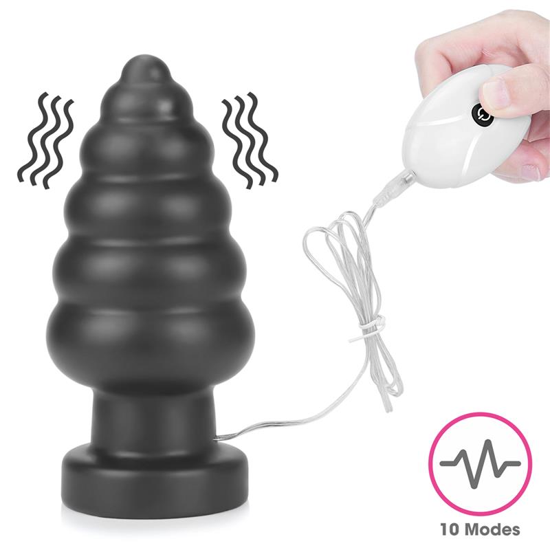 Vibrating Anal Plug King Sized 7 Black