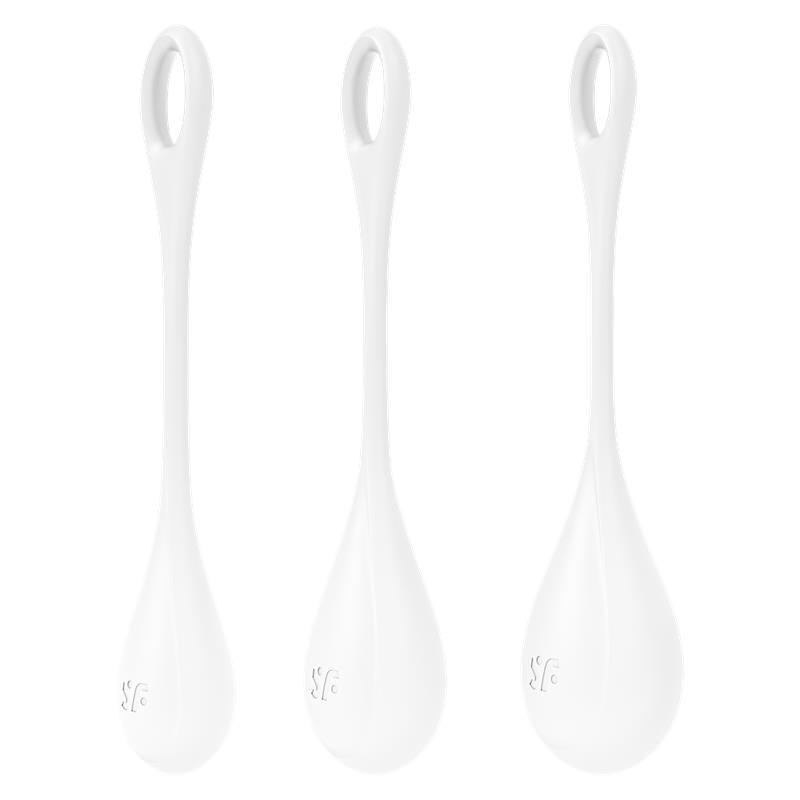 Set of 3 Pelvic Floor Balls Yoni Power 1 White