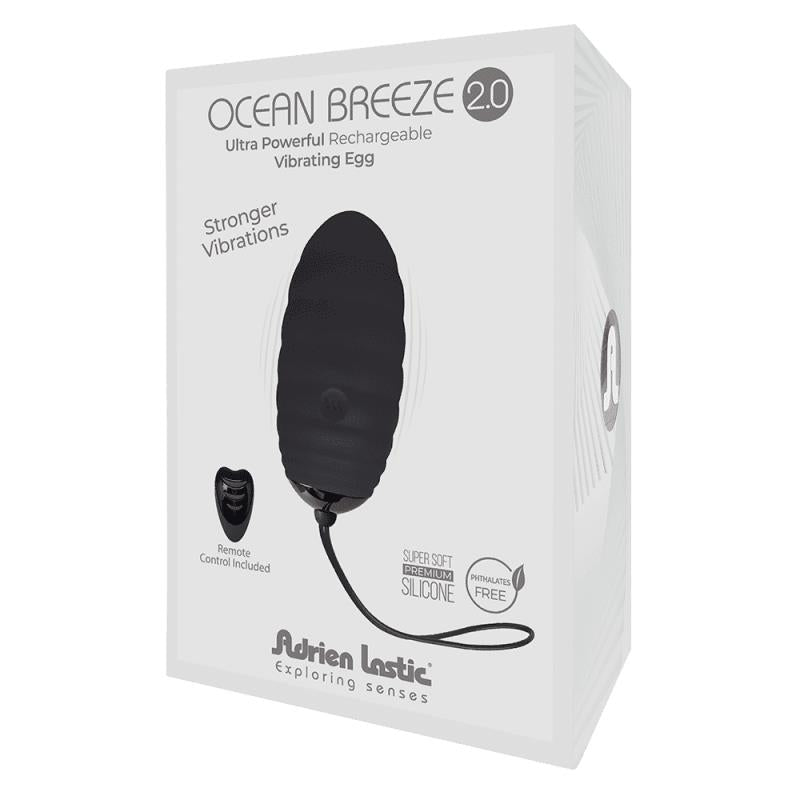 Vibrating Egg with Remote Control Ocean Breeze 20 Black