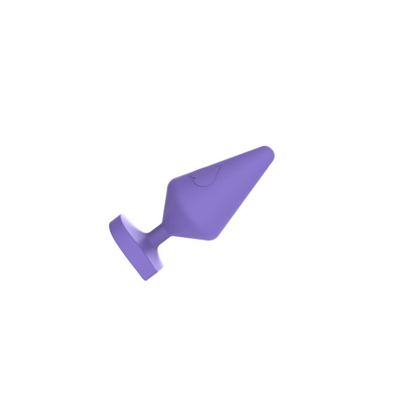 Large Luv Heart Plug Purple Silicone