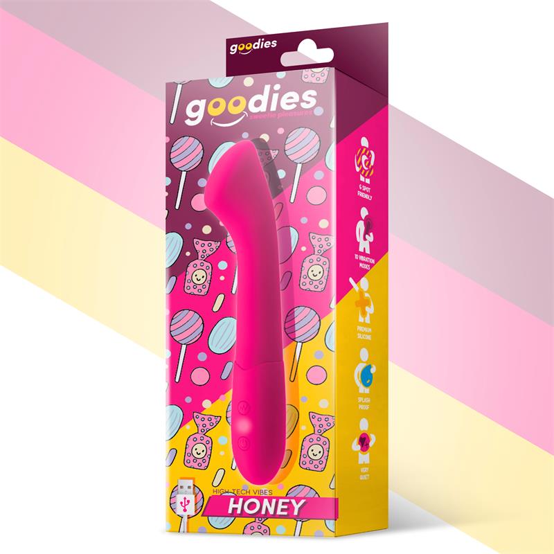 Honey G Spot Vibe USB Silicone Fuchsia