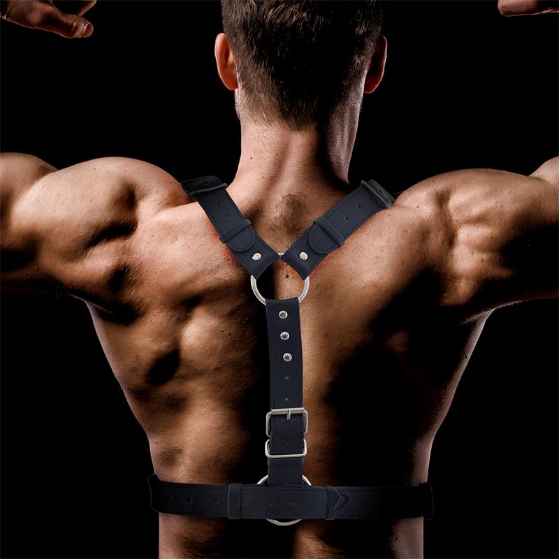 Fabrio Male Chest Bondage Harness Vegan Leather