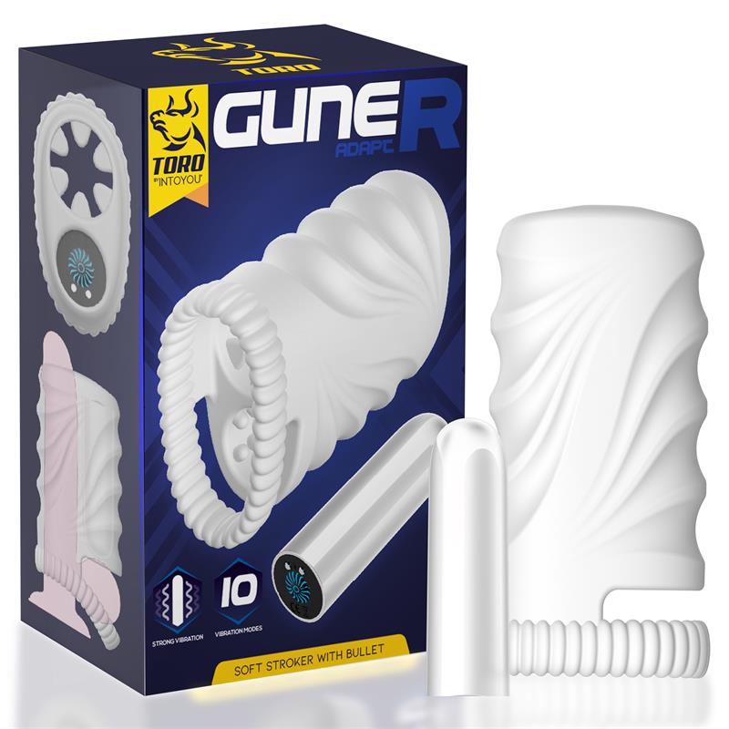 Guner Male Masturbator 100 Flexible with Removable Bullet Double Hole Premium Silicone Magnetic USB