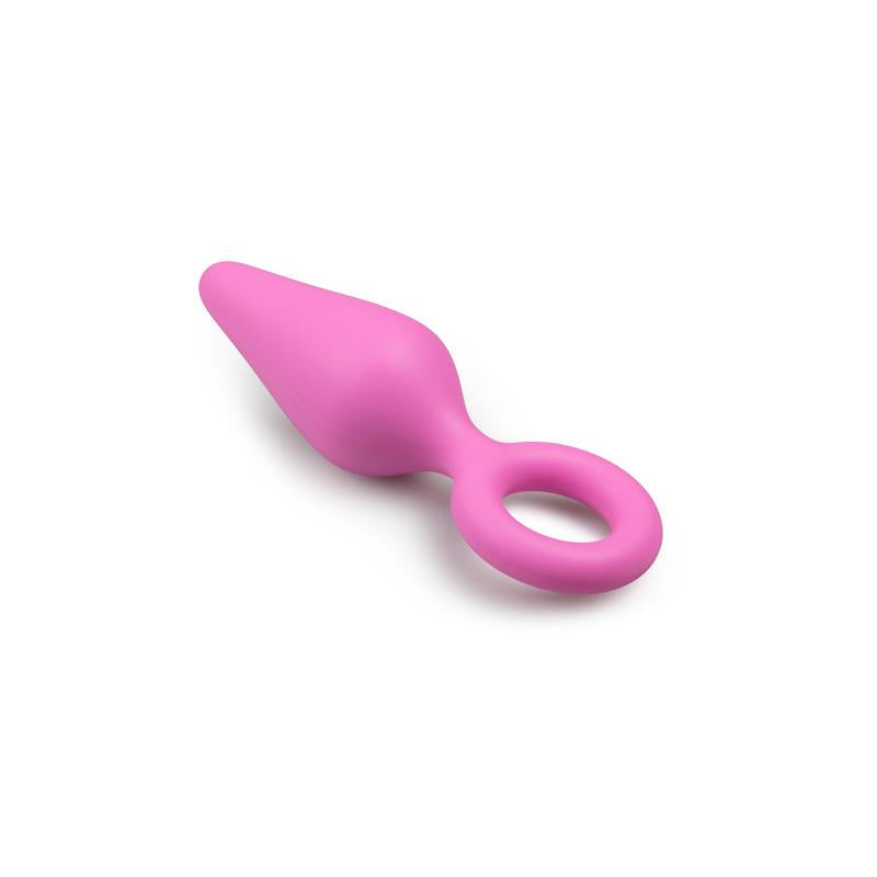 Pink Buttplugs With Pull Ring Large