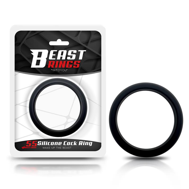 Cock Ring Solid Silicone 55 cm Black