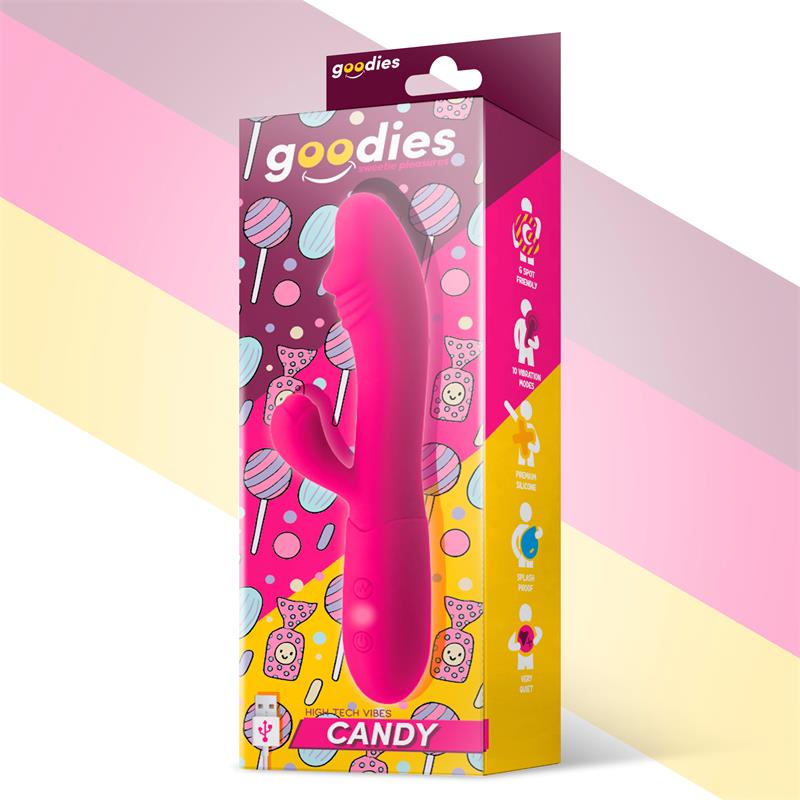 Candy G Spot Rabbit Vibe USB Silicone Fucshia