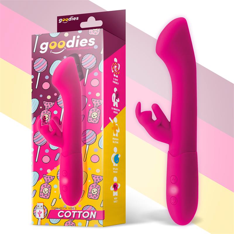 Cotton G Spot and Rabbit Vibe USB Silicone Fuchsia