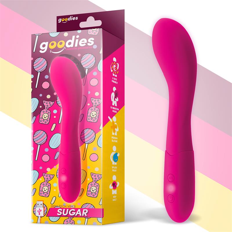 Sugar G Spot Vibe USB Silicone Fushsia