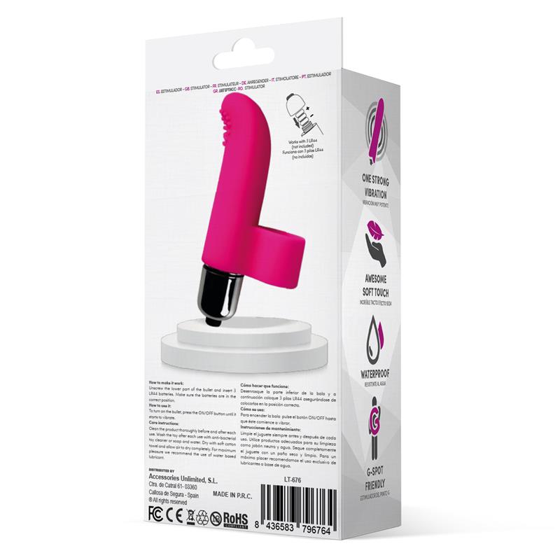 Fingy Finger Bullet Silicone Pink