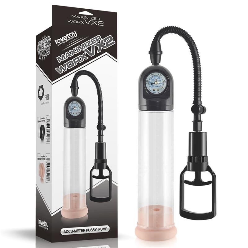 Penis Pump with Pressure Gauge Maximizer Worx VX2 Vagina