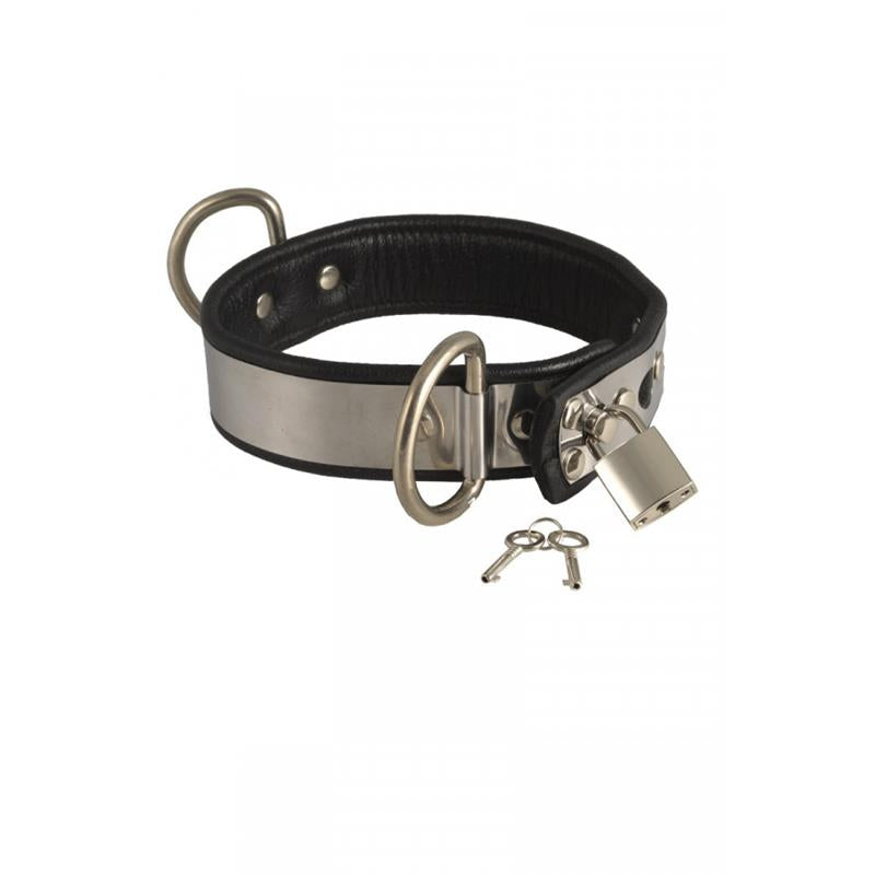 Collar with metal and padlock Adjustable