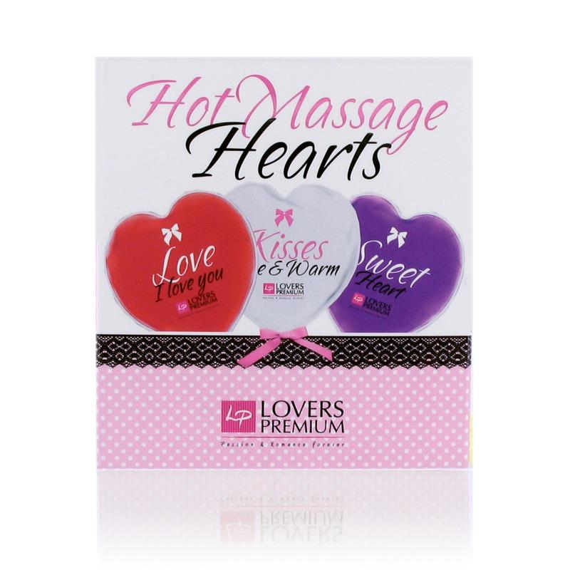 Loverspremium Hot Massage Hearts 3 pcs