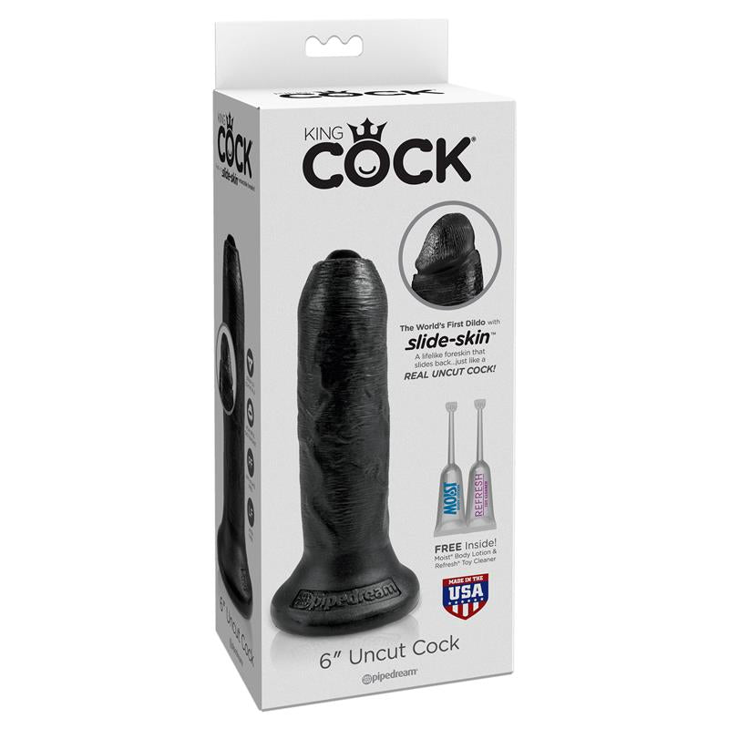 Realistic Dildo with Movable Foreskin Black 6