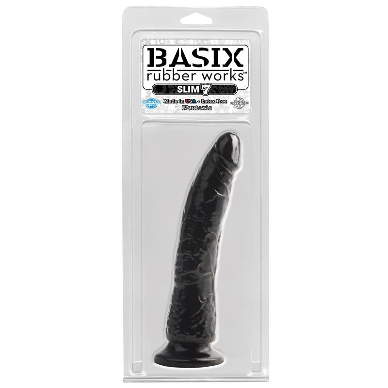 Dildo Slim 1778 cm with Suction Cup Black