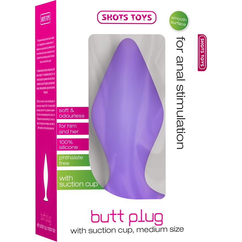 Shots Toys Plug with Suction Cup Medium Purple