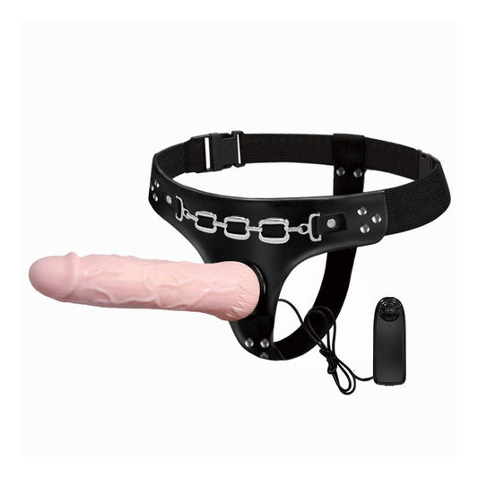 Baile Strap On Vibrating Dildo Flesh 185 cm