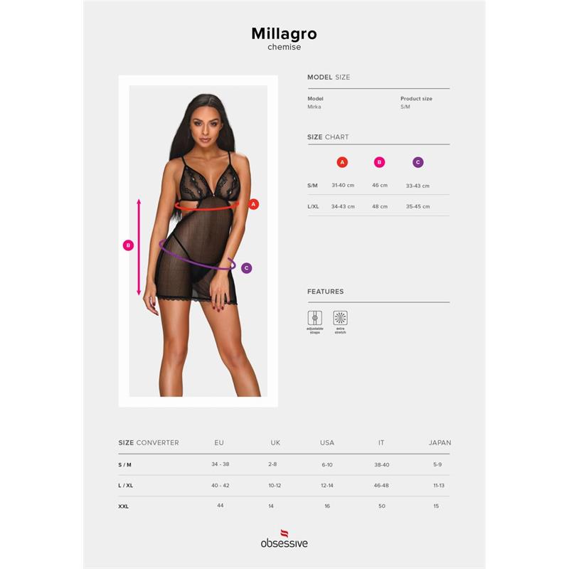 Millagro Sheer Fishnet Dress With Thong