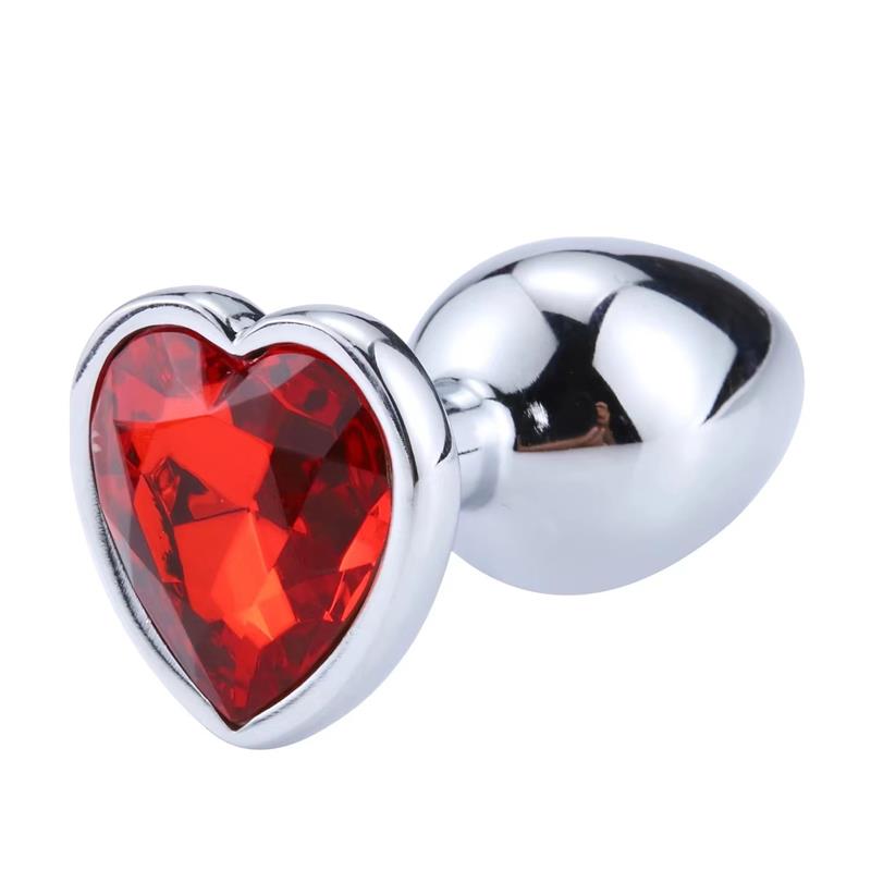 Heart Shaped Butt Plug Red Scarlet Size L