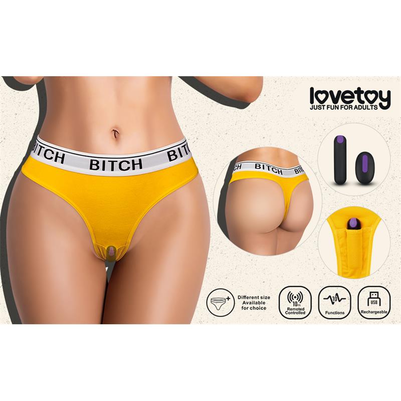 Open Panties with Vibrating Bullet and Remote Control Size S