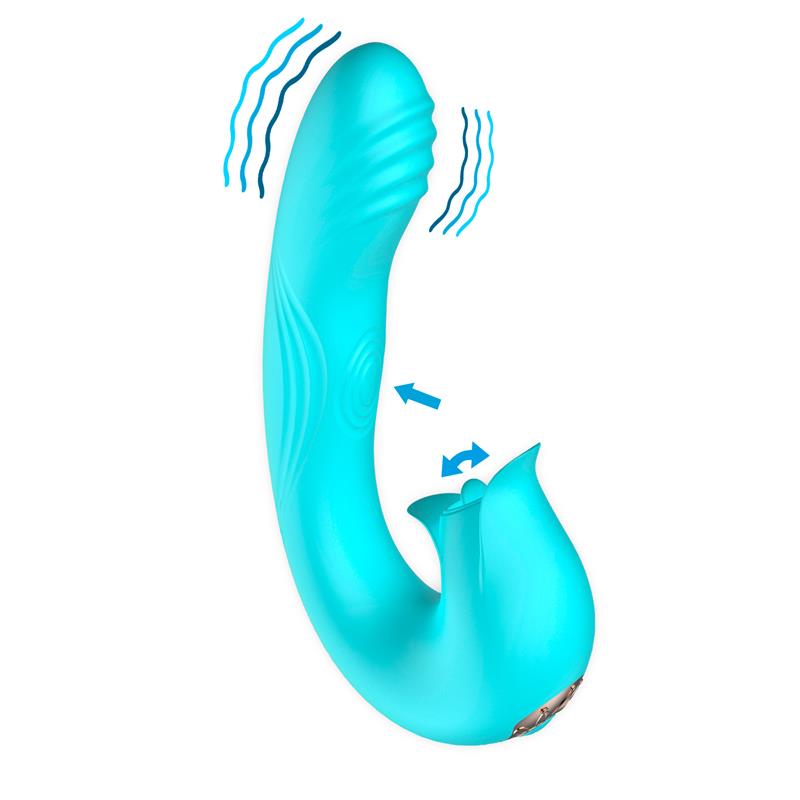 Hydra Vibe with Pulsation and Clitoris Stimulating Tongue 3 Motors USB