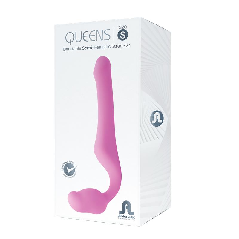 Queens S Strapless Strap On Dildo Size S Silicone Pink