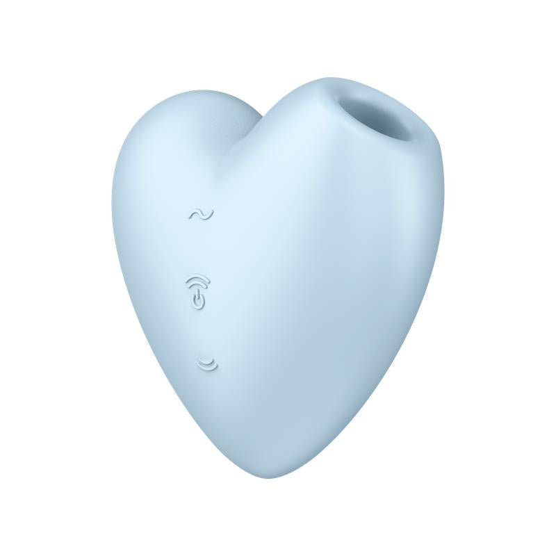 Cutie Heart Clitoris Sucker and Vibe Blue