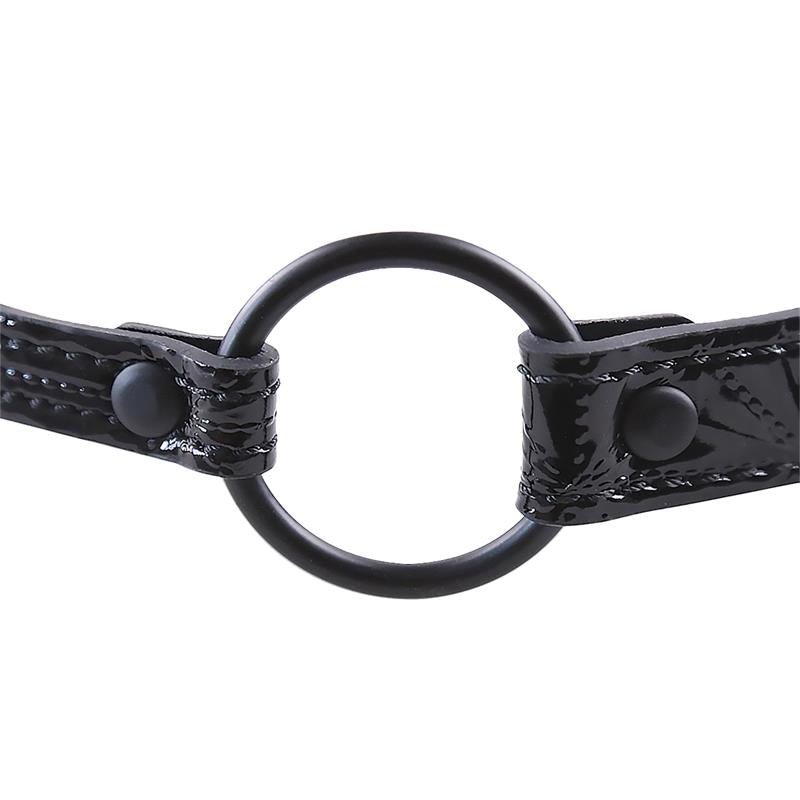 Breathable Gag Ball Sapphire Vegan Leather