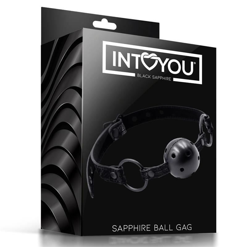 Breathable Gag Ball Sapphire Vegan Leather