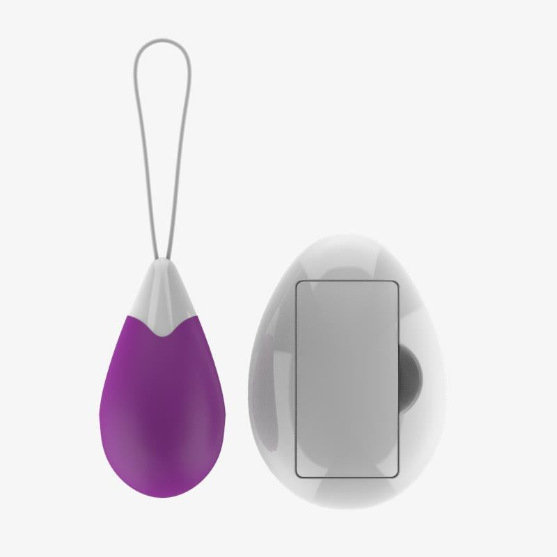 Vibrating Egg with Remote Control USB Purple