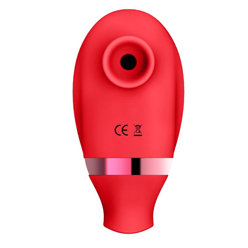 No Seven 2 in 1 Clitoris and Tongue Massager Red