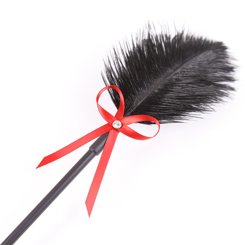 Feather Tickler and Paddle 36 cm Red Black