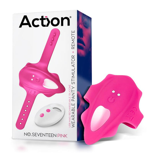 NoSeventeen Panty Stimulator with Remote Control Magnetic USB Pink