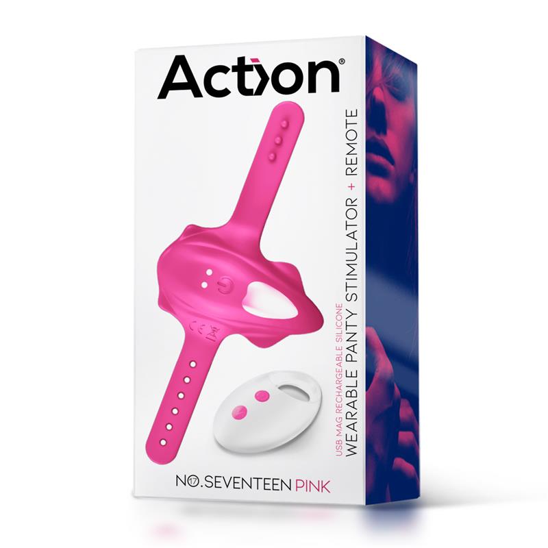 NoSeventeen Panty Stimulator with Remote Control Magnetic USB Pink