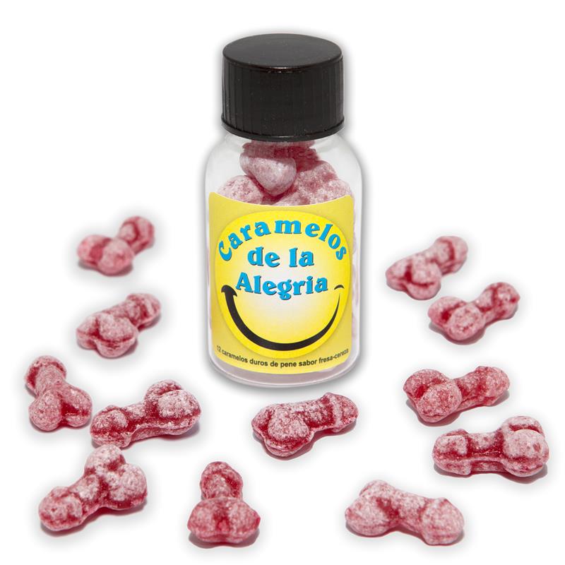 Jar of 12 Candies Penis Shape Fruit Flavor