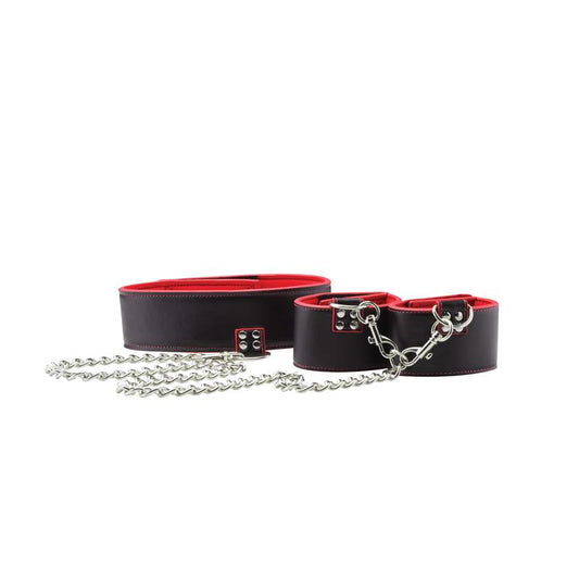 Shots Ouch Reversible Collar and Wrist Cuffs Red