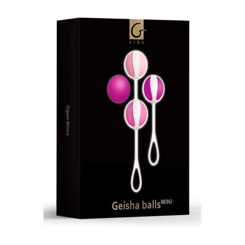 Set of 4 Geisha Balls Mini Raspberry