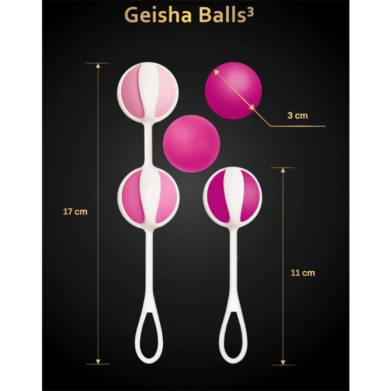 Set of 5 Geisha Balls3 Sugar Pink