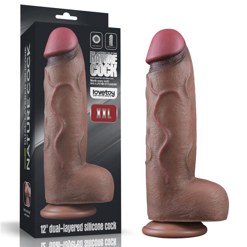 Dildo Dual Layered Silicone XXL 12