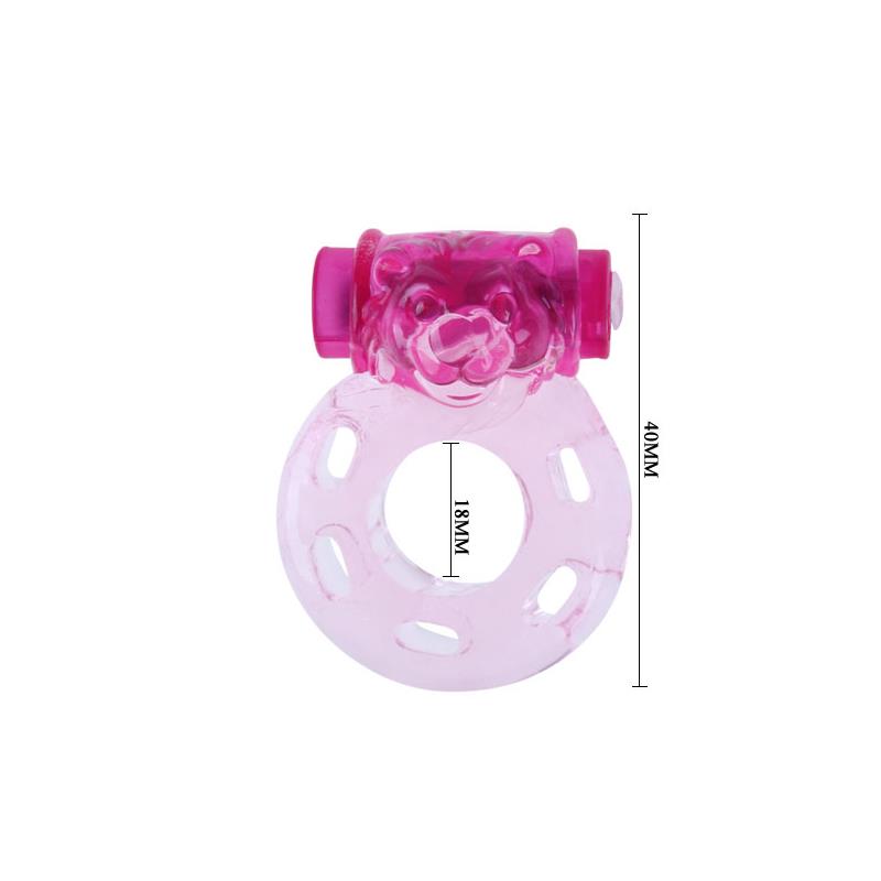 Vibrating Cock Ring Bear Pink