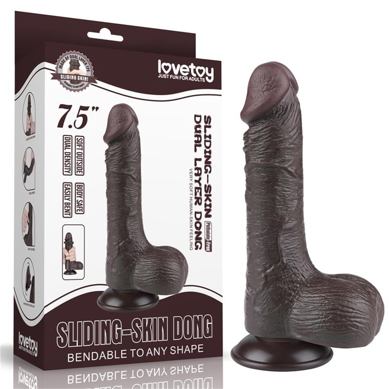 Sliding Skin Dual Layer Dildo 75