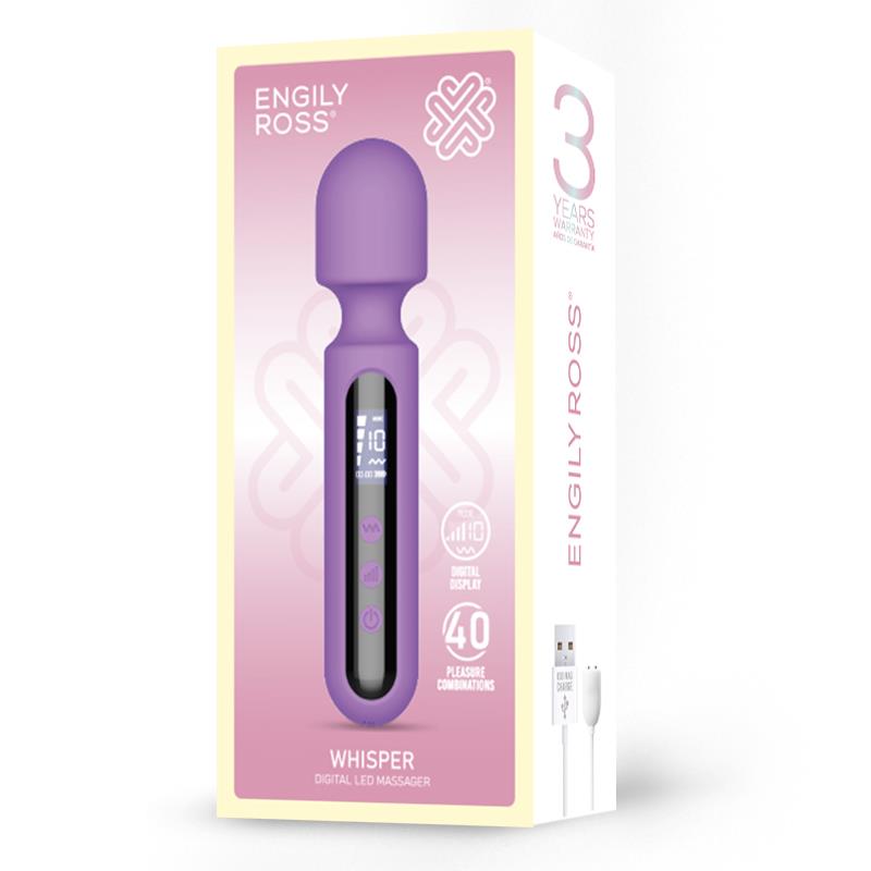 Whisper Wand Massager with Gigital Led Screen 17 cm